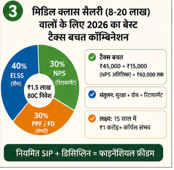 मिडिल क्लास परिवार आजकल टैक्स बचाने के साथ-साथ पैसों की ग्रोथ भी चाहते हैं। 2026 में सैलरी