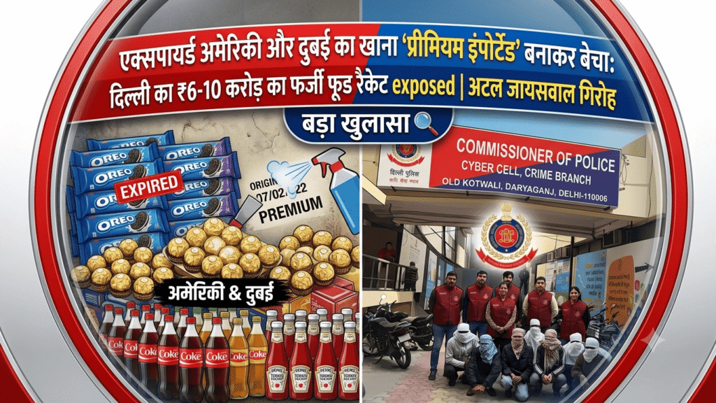 एक्सपायर्ड अमेरिकी और दुबई का खाना "प्रीमियम इंपोर्टेड" बनाकर बेचा: दिल्ली का ₹6-10 करोड़ का फर्जी फूड रैकेट exposed | अटल जायसवाल गिरोह